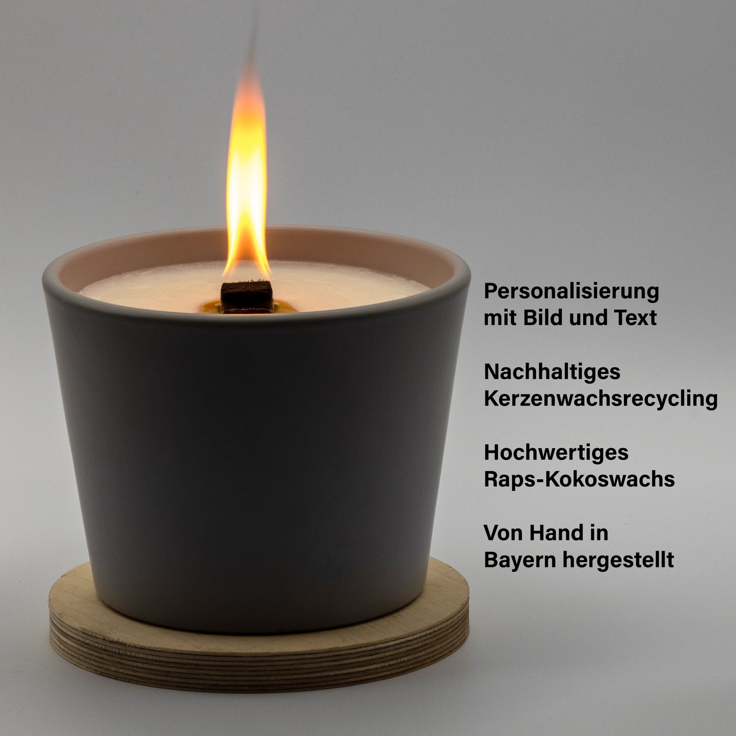 Wachsfresser Keramik Grau